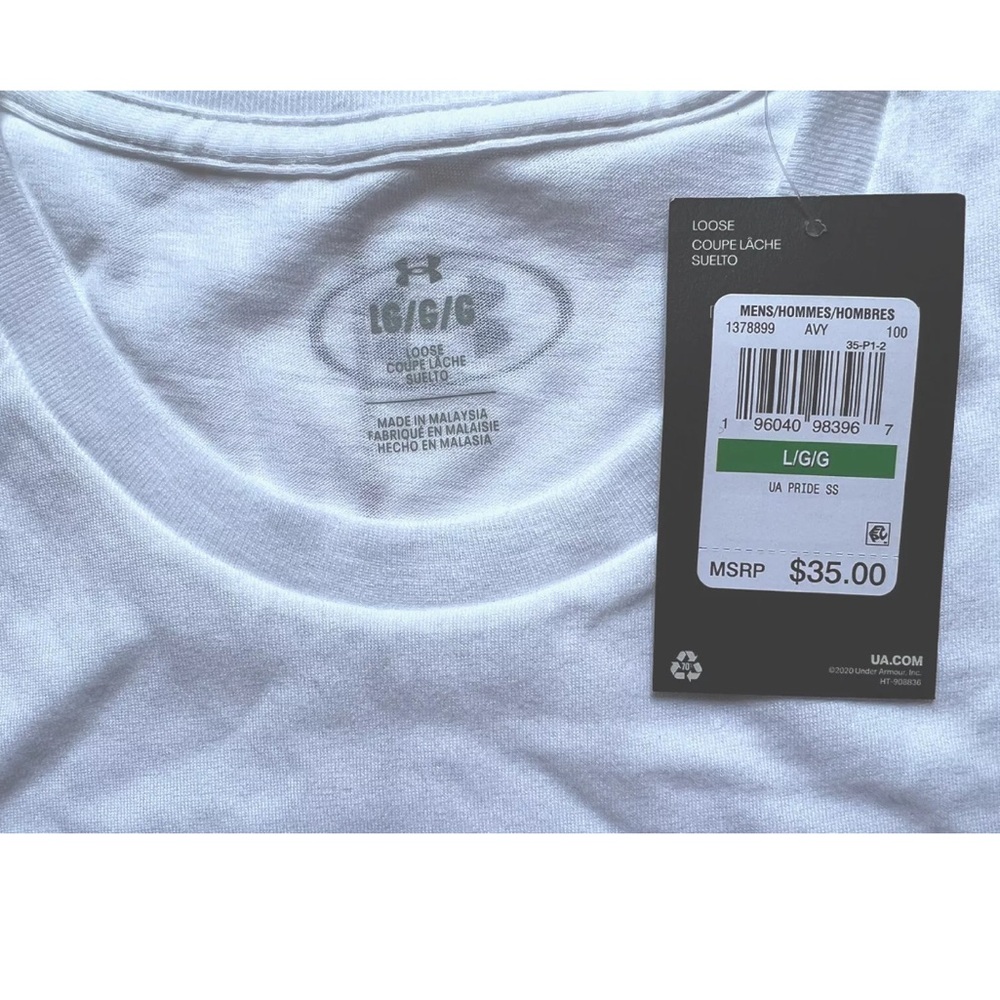 Men's Under Armour Pride Short Sleeve  T-shirt Sz. L - Picture 5 of 7